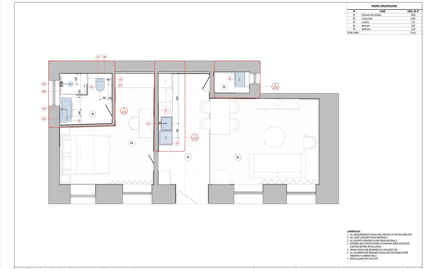 Víz- és szennyvízbekötési terv — gépészet a design-tervben, Budapest