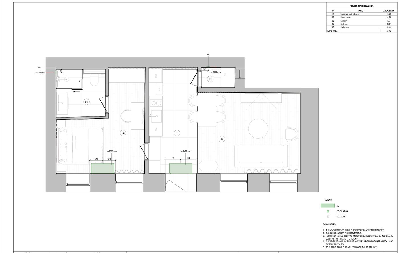 Szellőzés és klíma terv — design-terv, lakásfelújítás Budapest